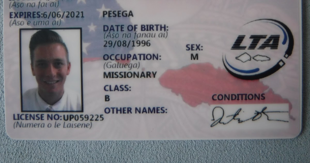 american samoa driver's license