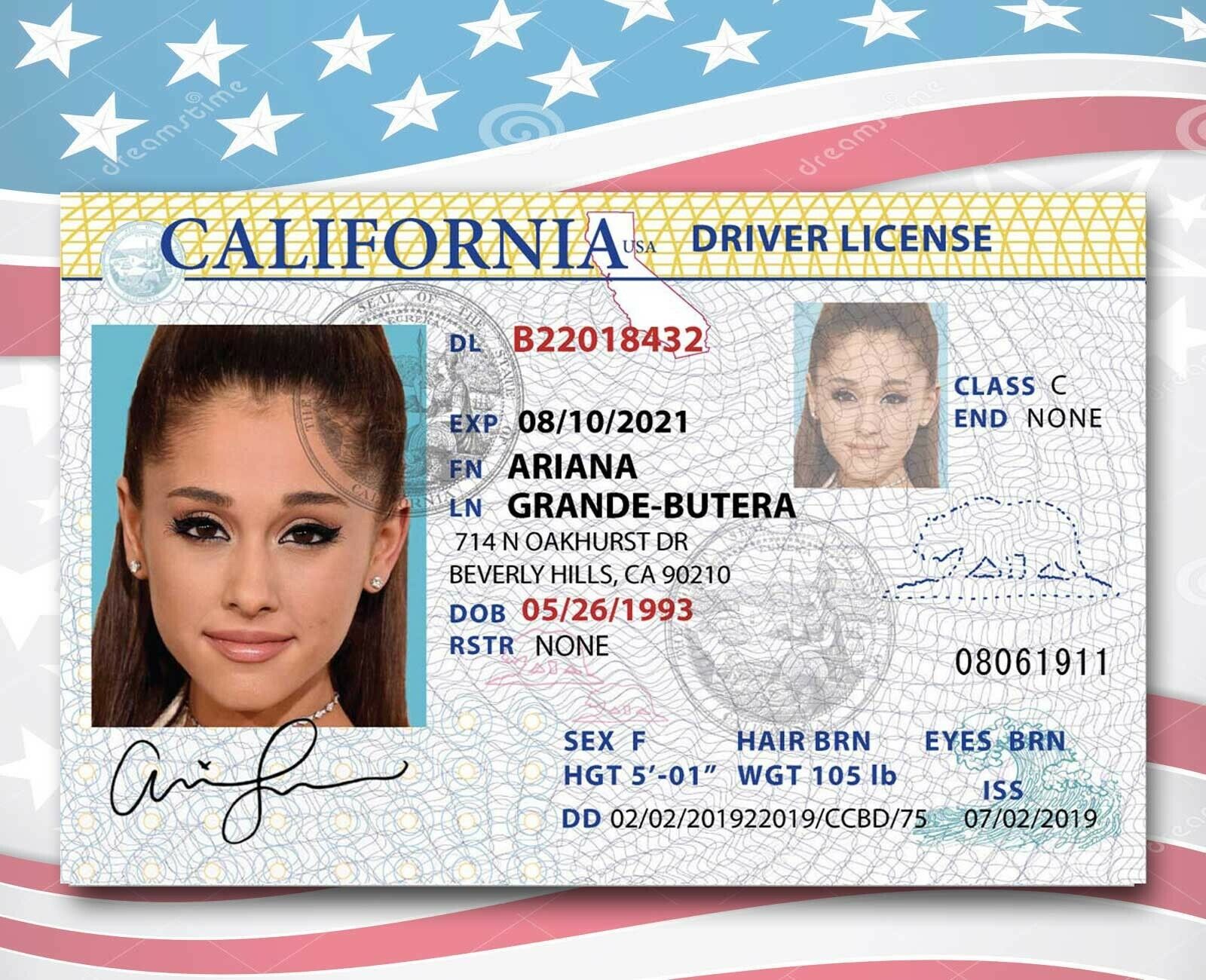 ariana grande driver's license