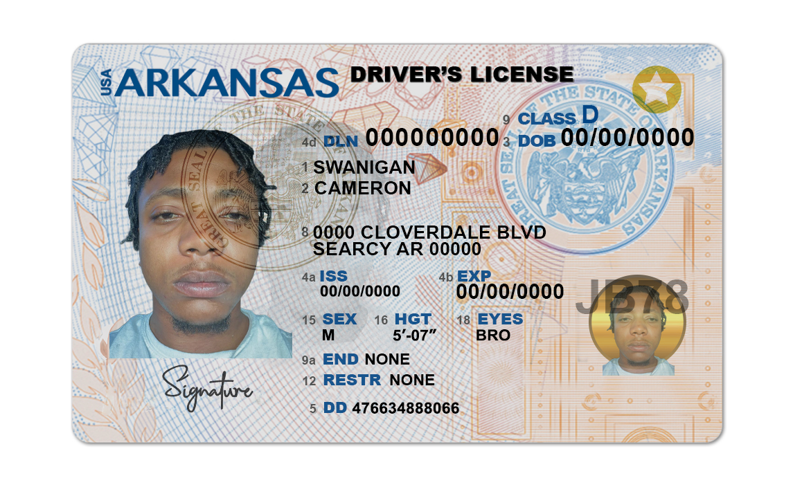arkansas driver's license format