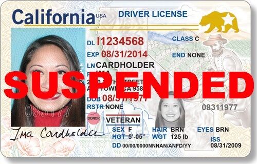 california driver's license suspension