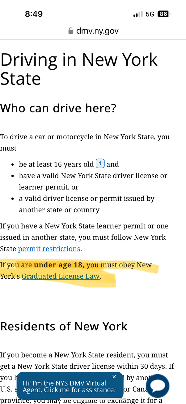 can i drive in nj with a ny junior license