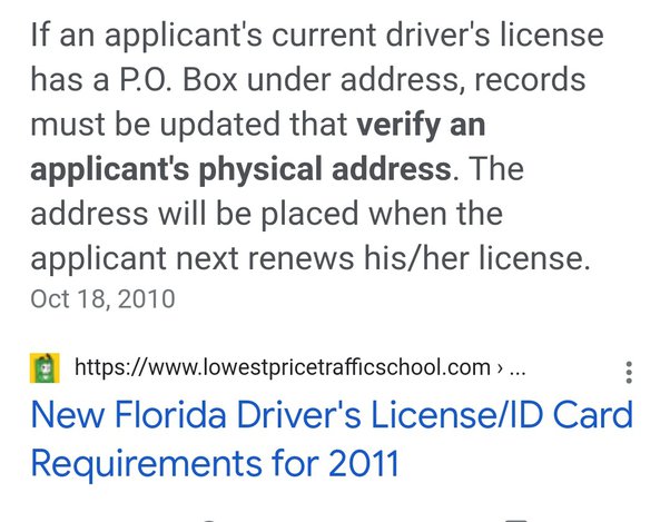 can i use a virtual address for my driver's license