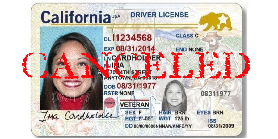 cancellation of driver's license