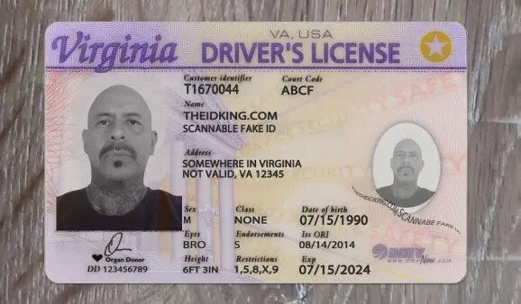 court code f on va driver's license