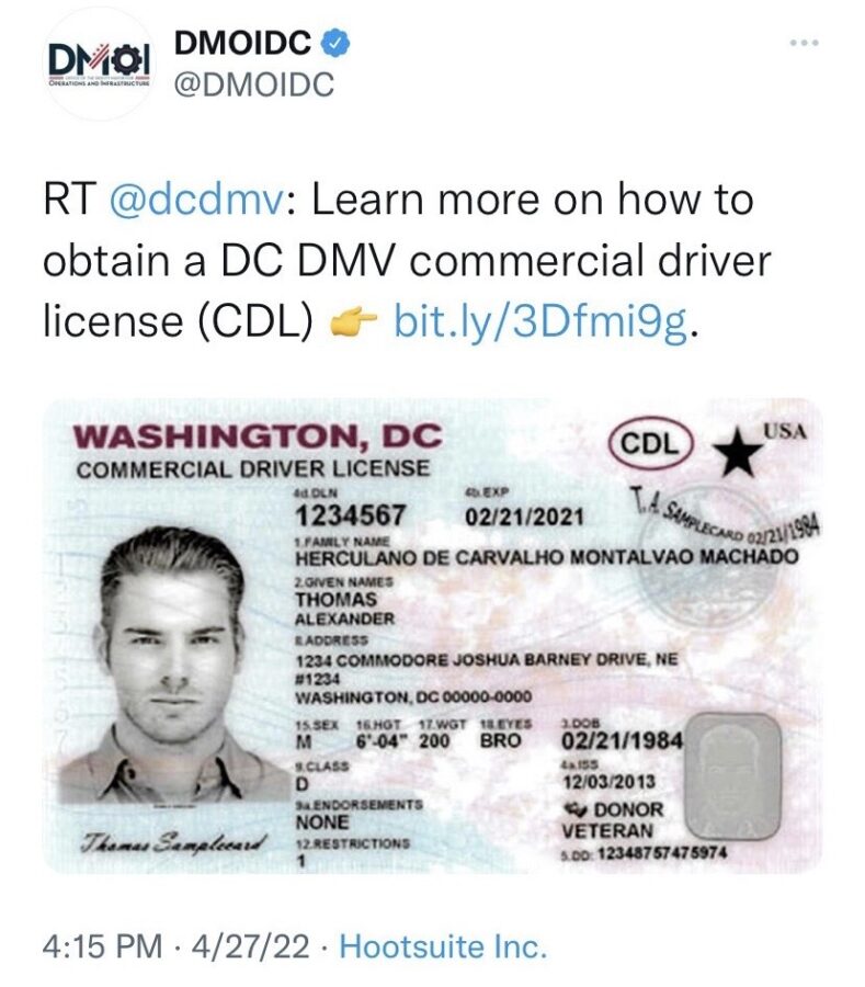 dc driver's license requirements