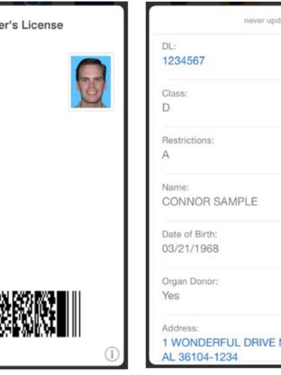 digital copy of driver's license alabama