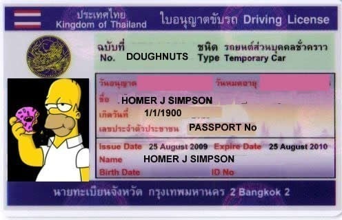 do you need a license to drive in thailand