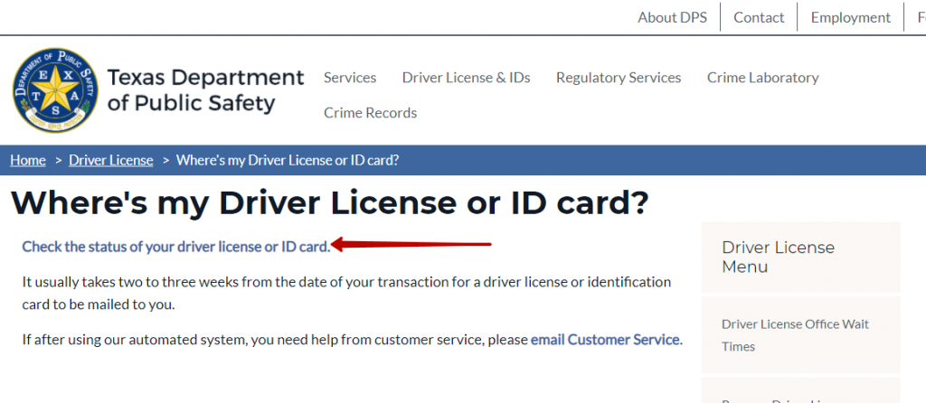 dps check status of driver's license