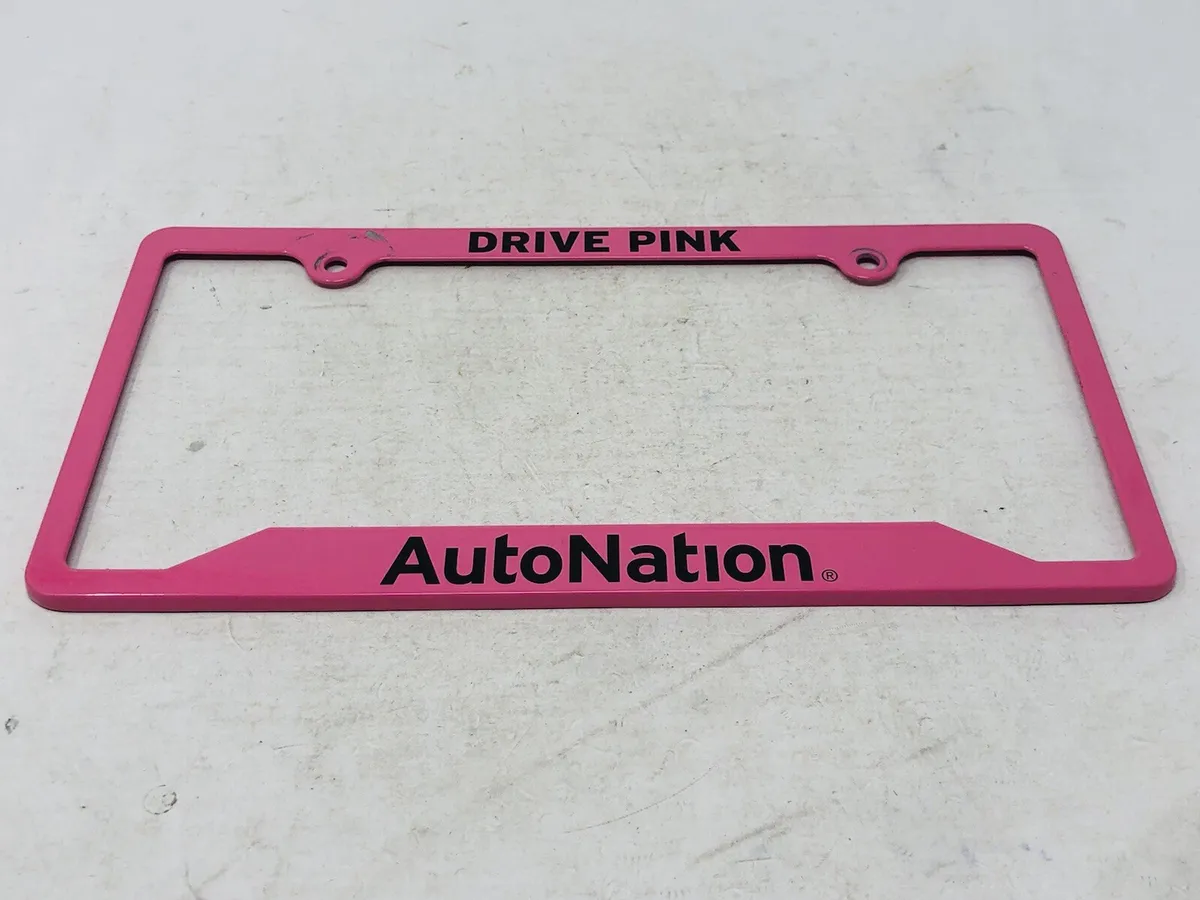 drive pink license plate frame