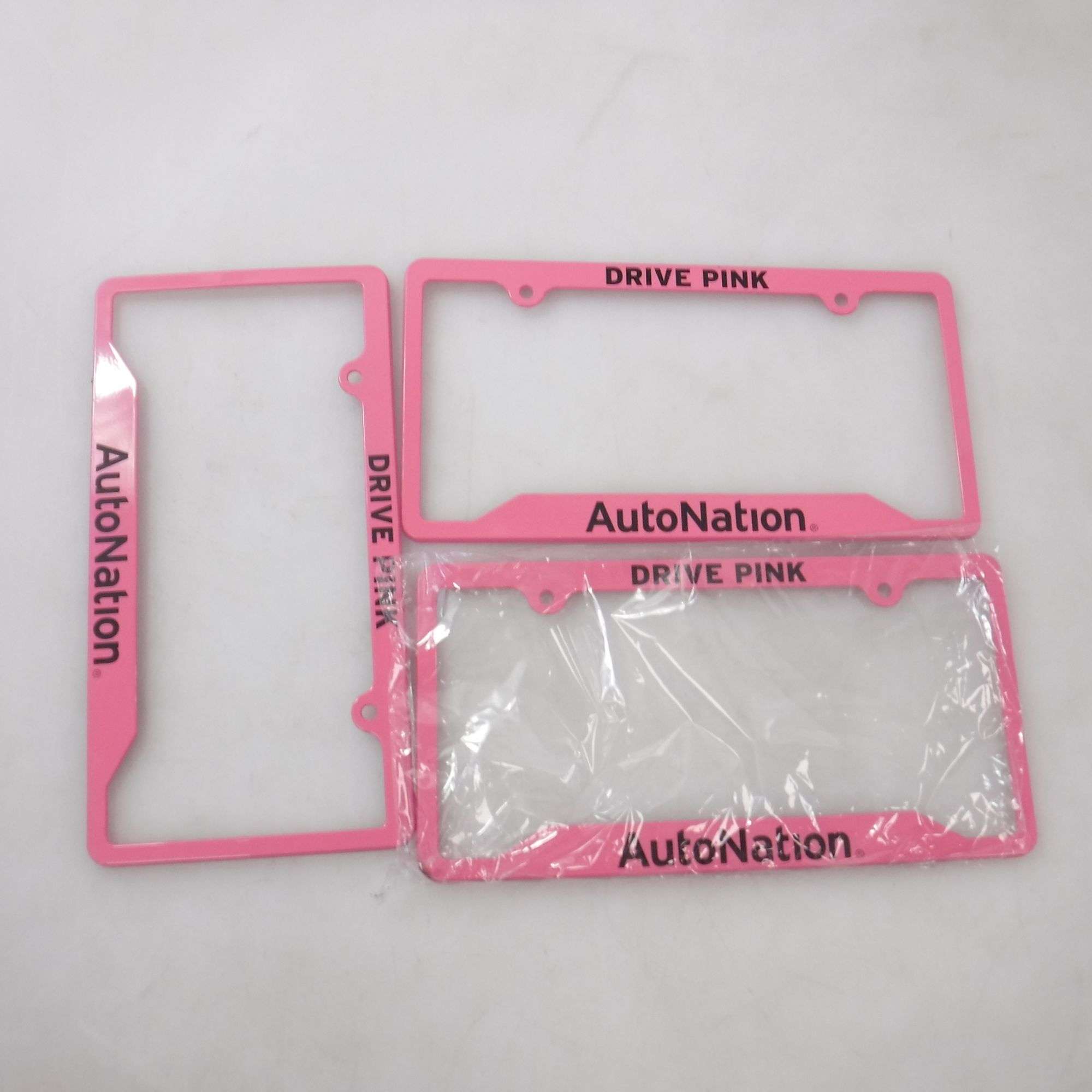 drive pink license plate frame