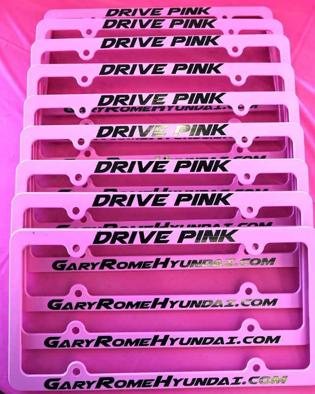 drive pink license plate frame