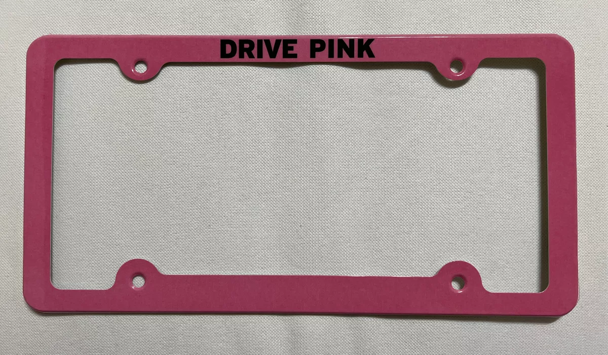 drive pink license plate frame