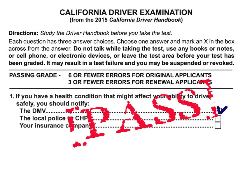 driver license examination
