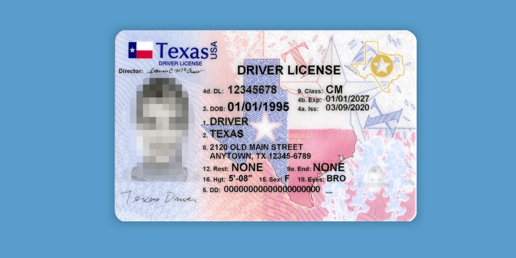 driver license front and back generator