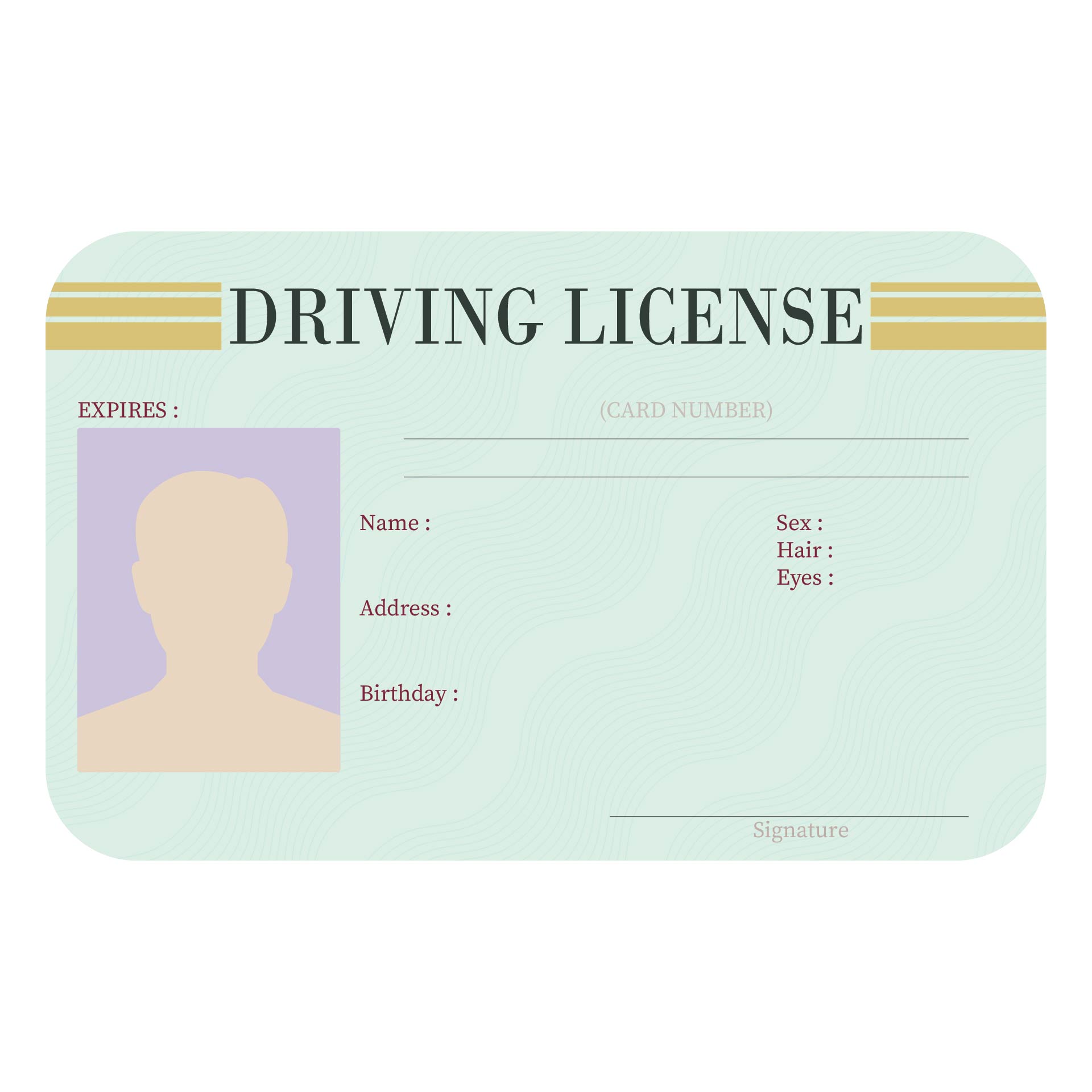 driver license template download