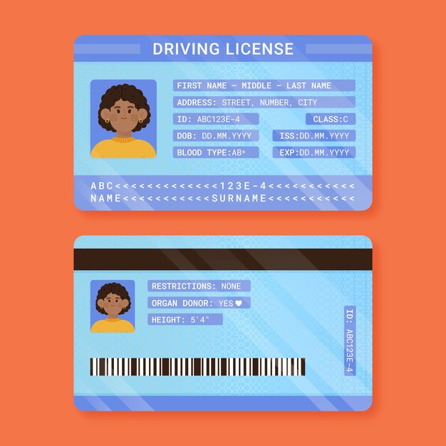 driver license template download