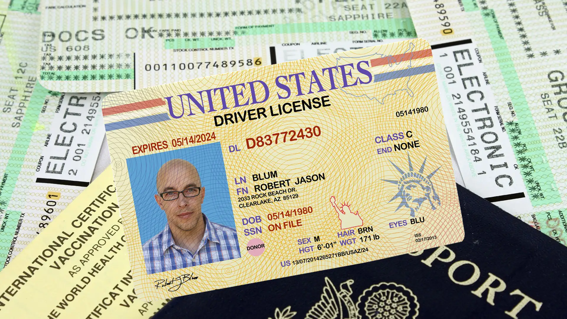 driver's license and passport