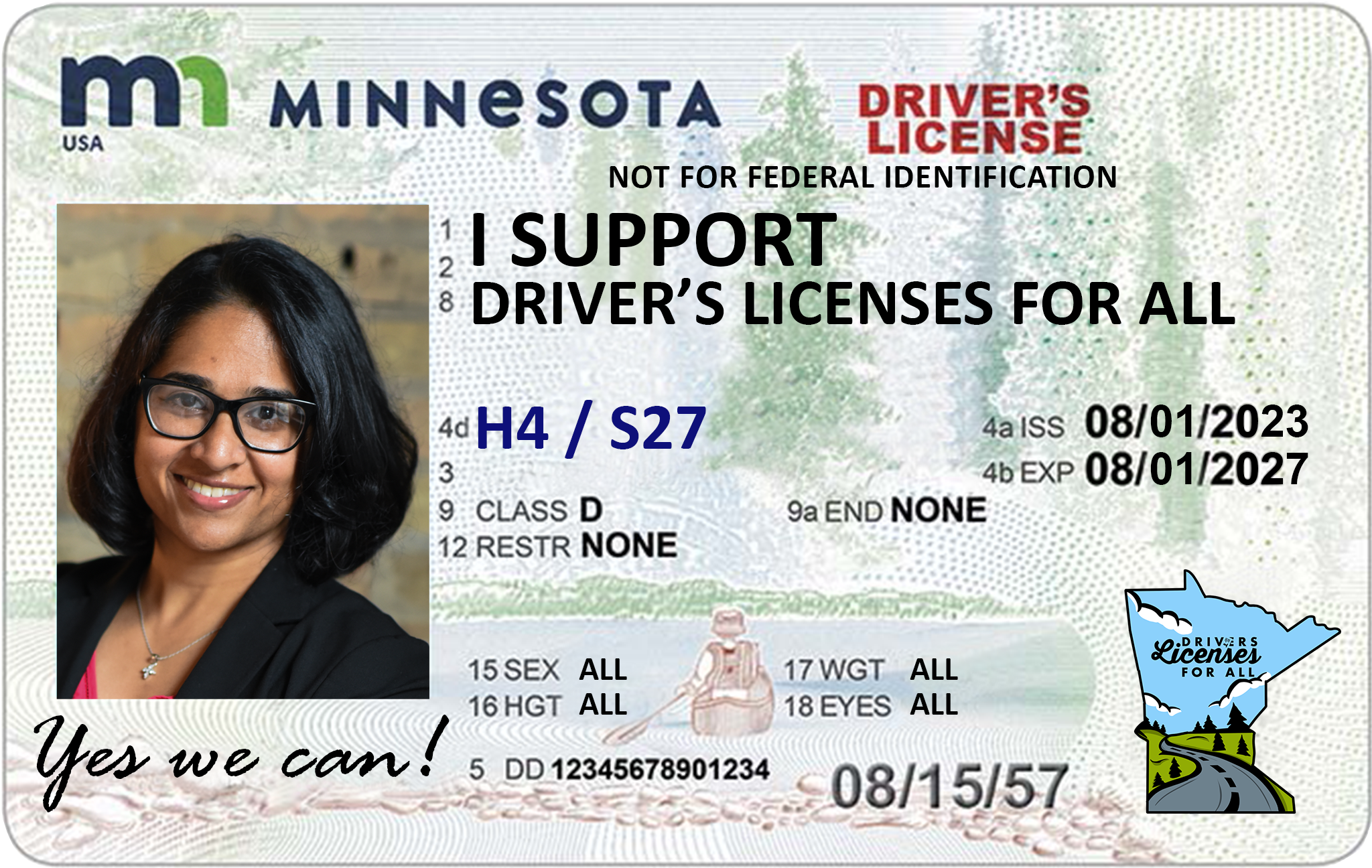 driver's license for all mn