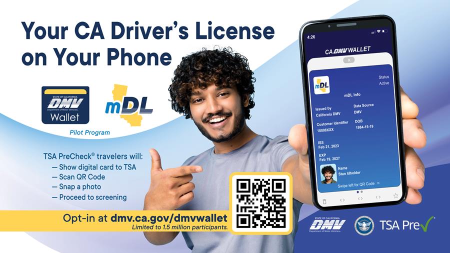 driver's license on phone