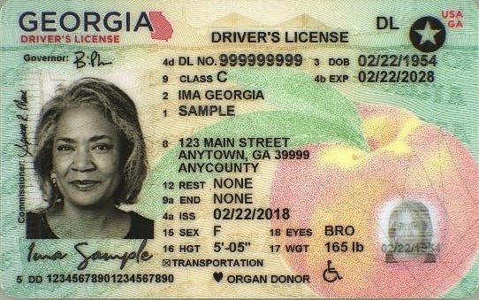 georgia temporary driver's license