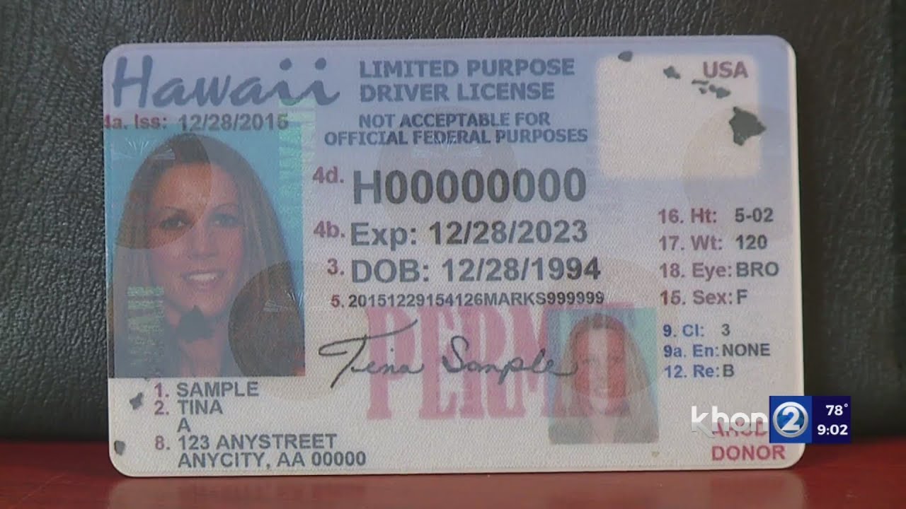 hawaii driver's license