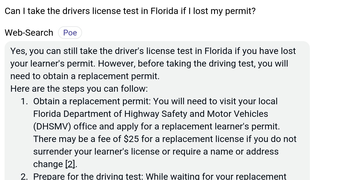 how do i get a replacement driver's license in florida