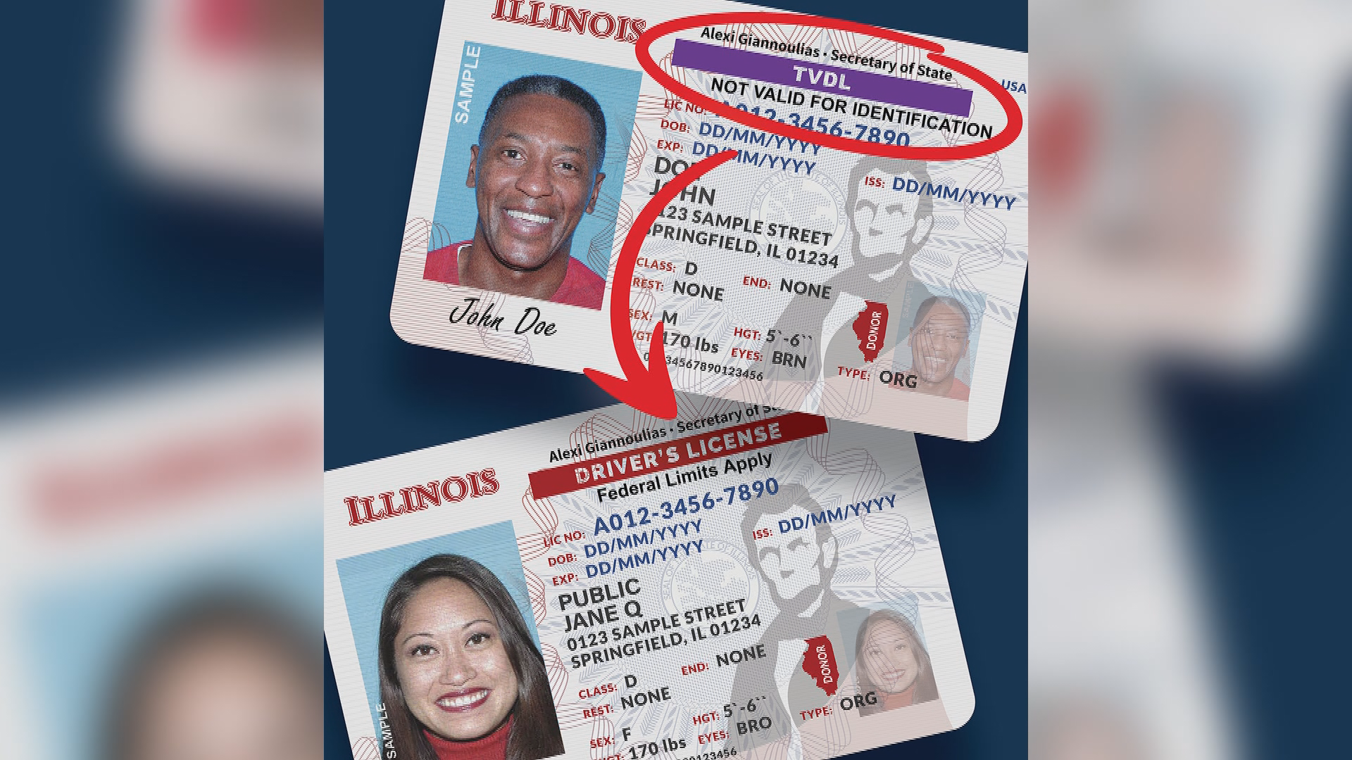 illinois driver's license federal limits apply