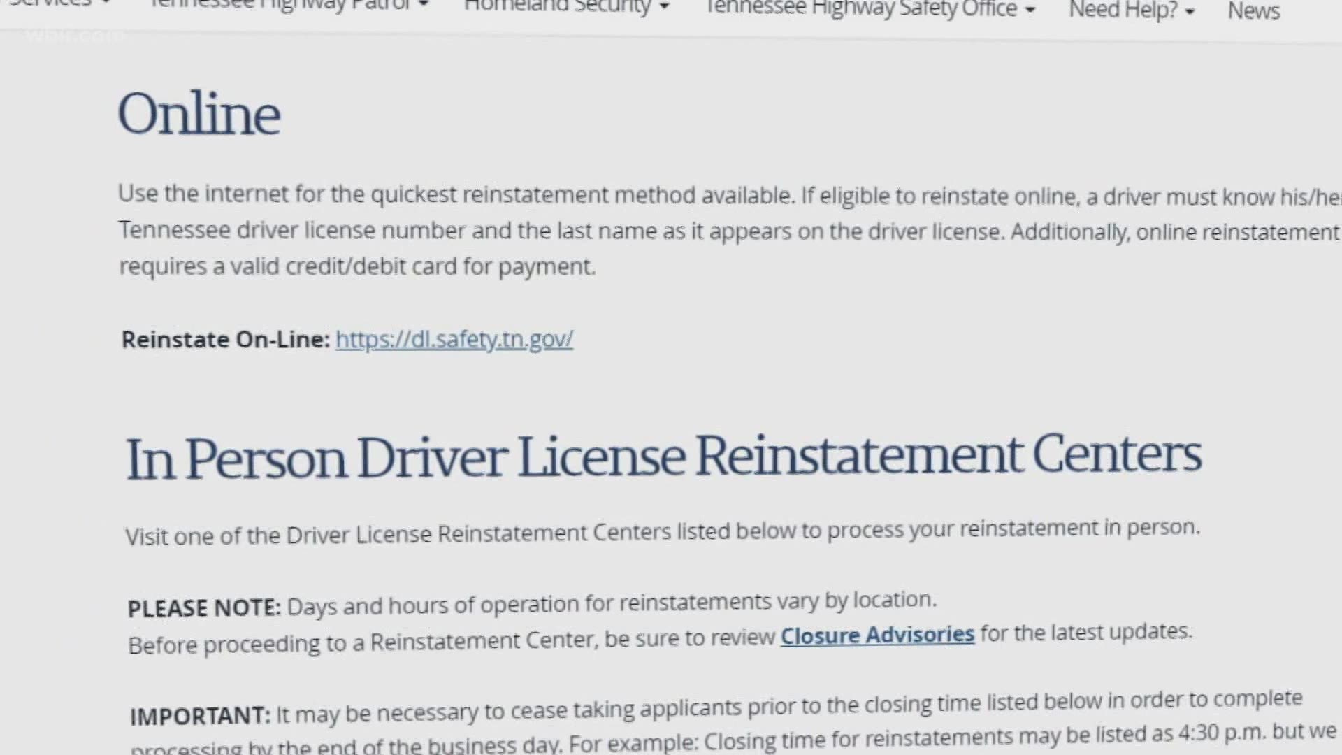online driver's license renewal tennessee