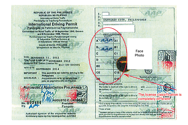 out of country driver's license