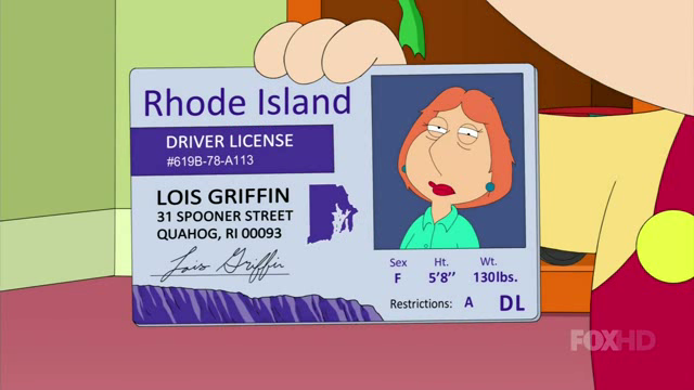 peter griffin driver's license