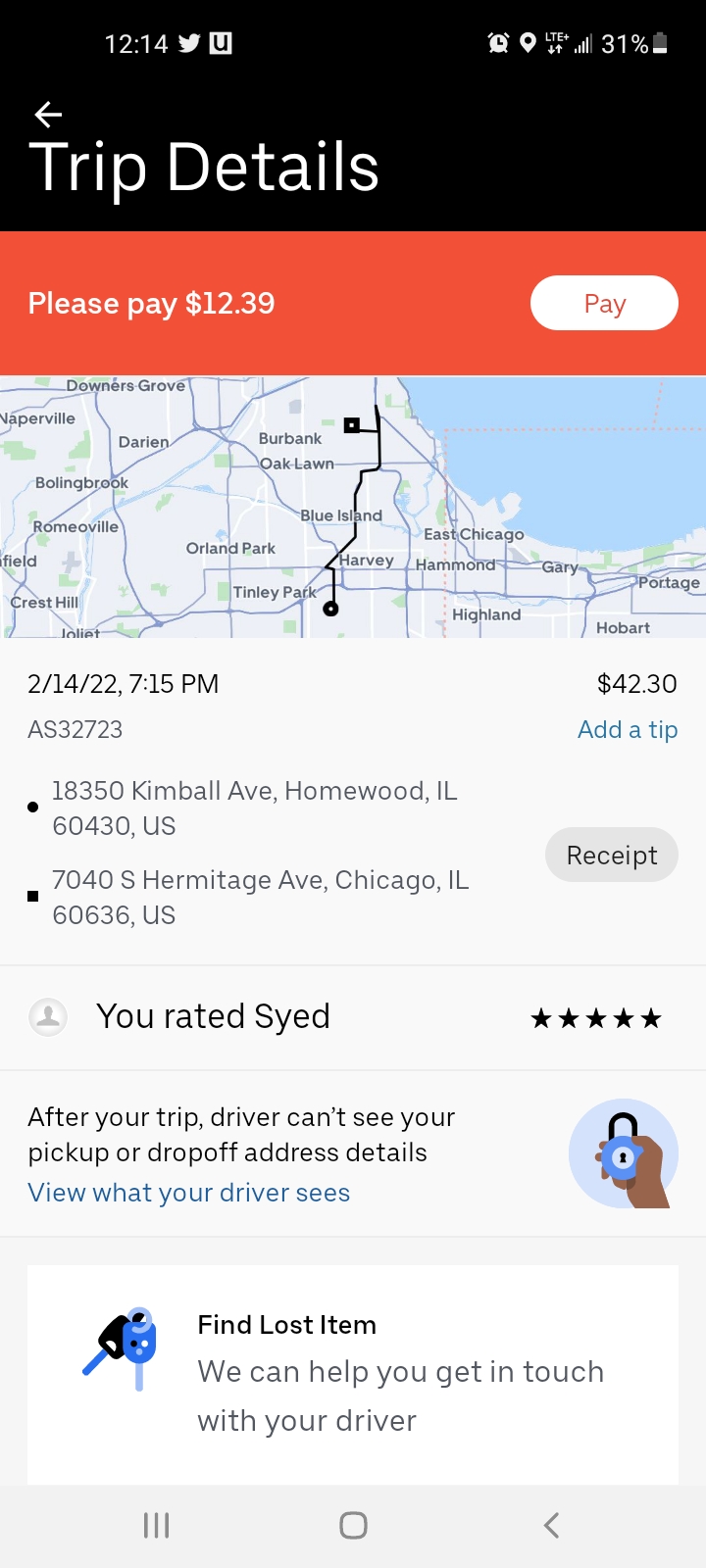 report lyft driver by license plate