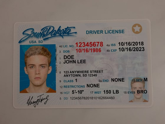 south dakota driver's license