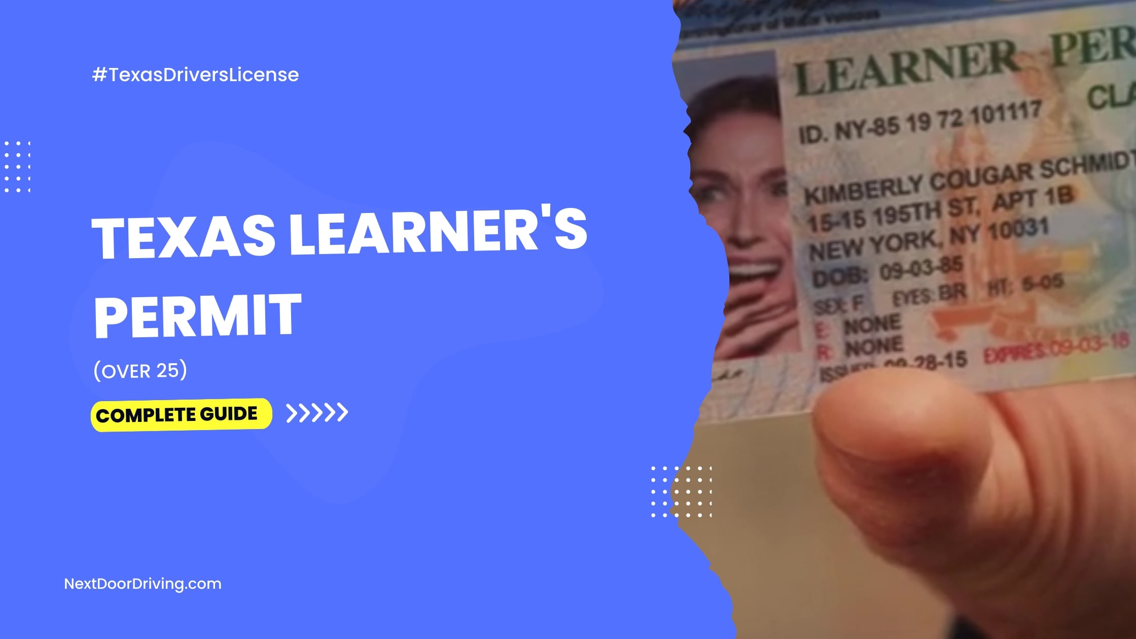texas learner driver license