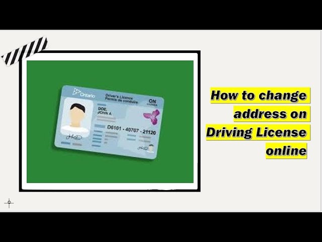 update driver's license address