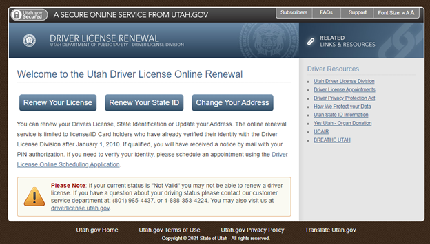 utah driver license appointment