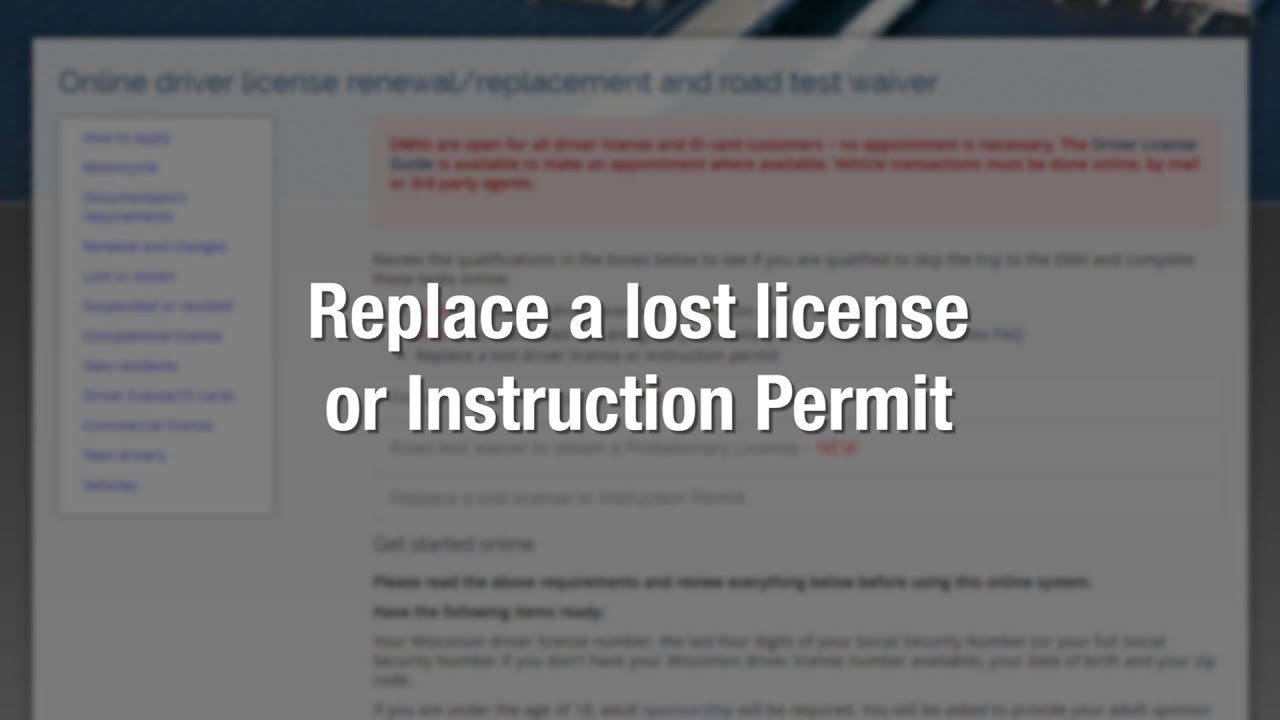 what do you need to get a replacement driver's license