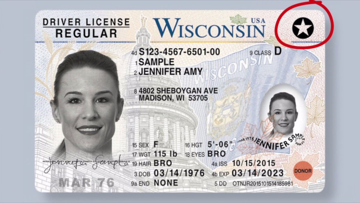 what does a real id driver's license look like