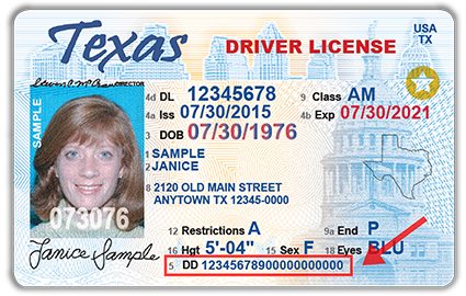 where is a driver's license number located