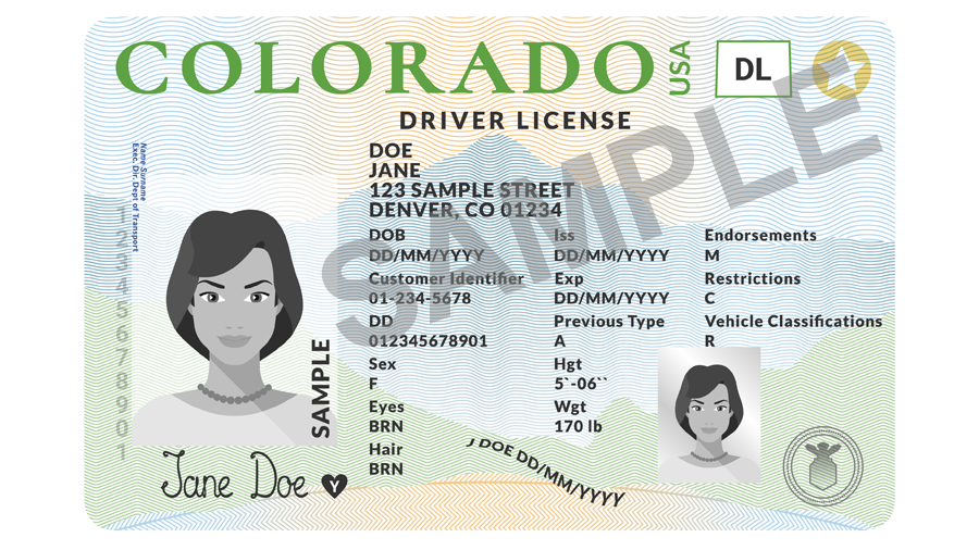 where is the driver license number on a colorado license