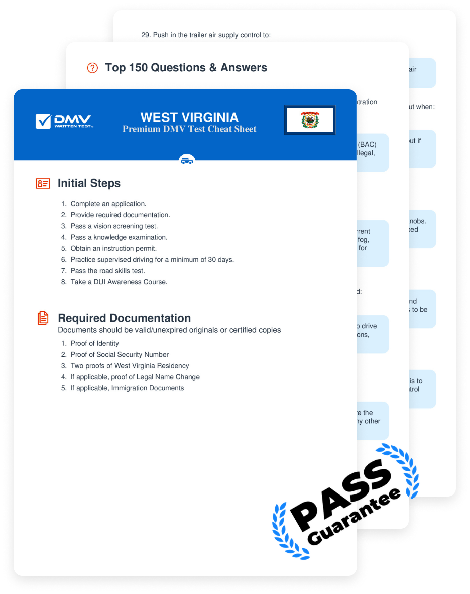 wv driver's license test